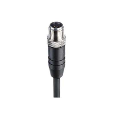 M12 4-polig Fast Ethernet Cat 5e enkelzijdige kabelset mannelijk